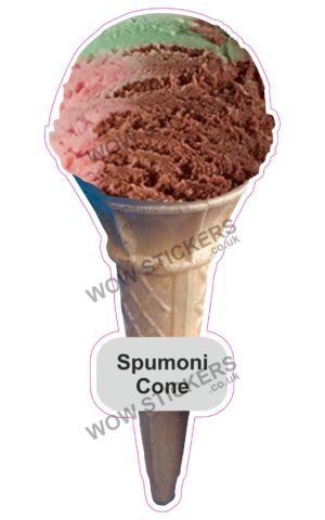 Spumoni Scoop Ice Cream Waffle Cone