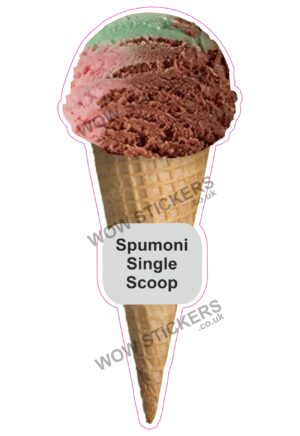 Spumoni Scoop Ice Cream Waffle Cone