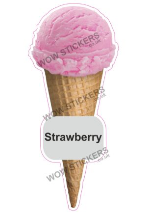Strawberry Scoop Ice Cream Waffle Cone