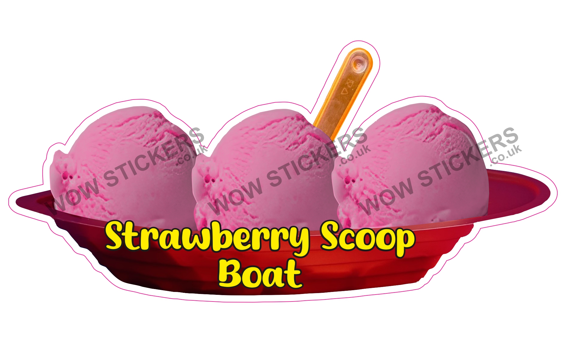 Strawberry Scoop Ice Cream Boat