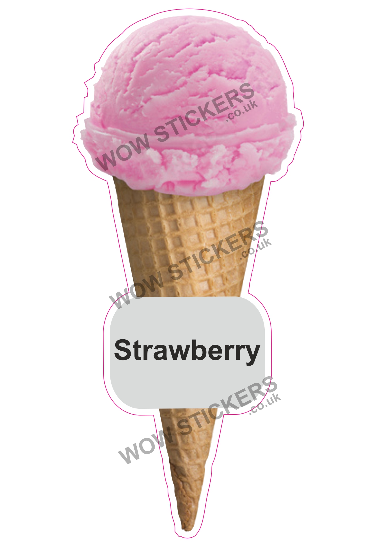 Strawberry Scoop Ice Cream Waffle Cone