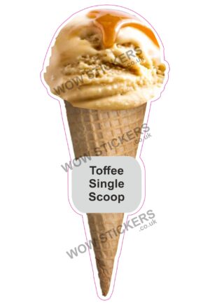 Toffee Scoop Ice Cream Waffle Cone