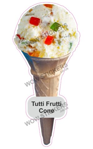 Tutti Frutti Scoop Ice Cream Waffle Cone