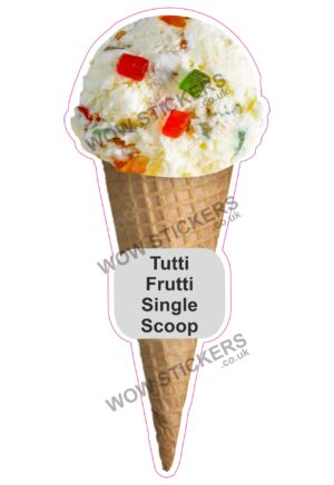 Tutti Frutti Scoop Ice Cream Waffle Cone