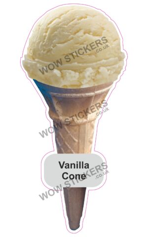 Vanilla Scoop Ice Cream Waffle Cone