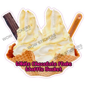 White Chocolate Flake Waffle Basket