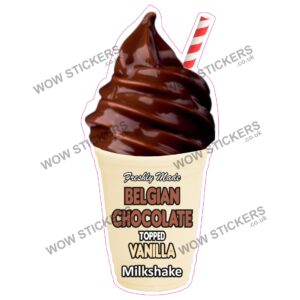 Belgian Chocolate Topped Vanilla Milkshake