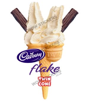 Cadbury Flake Twin Cone with Double Flake