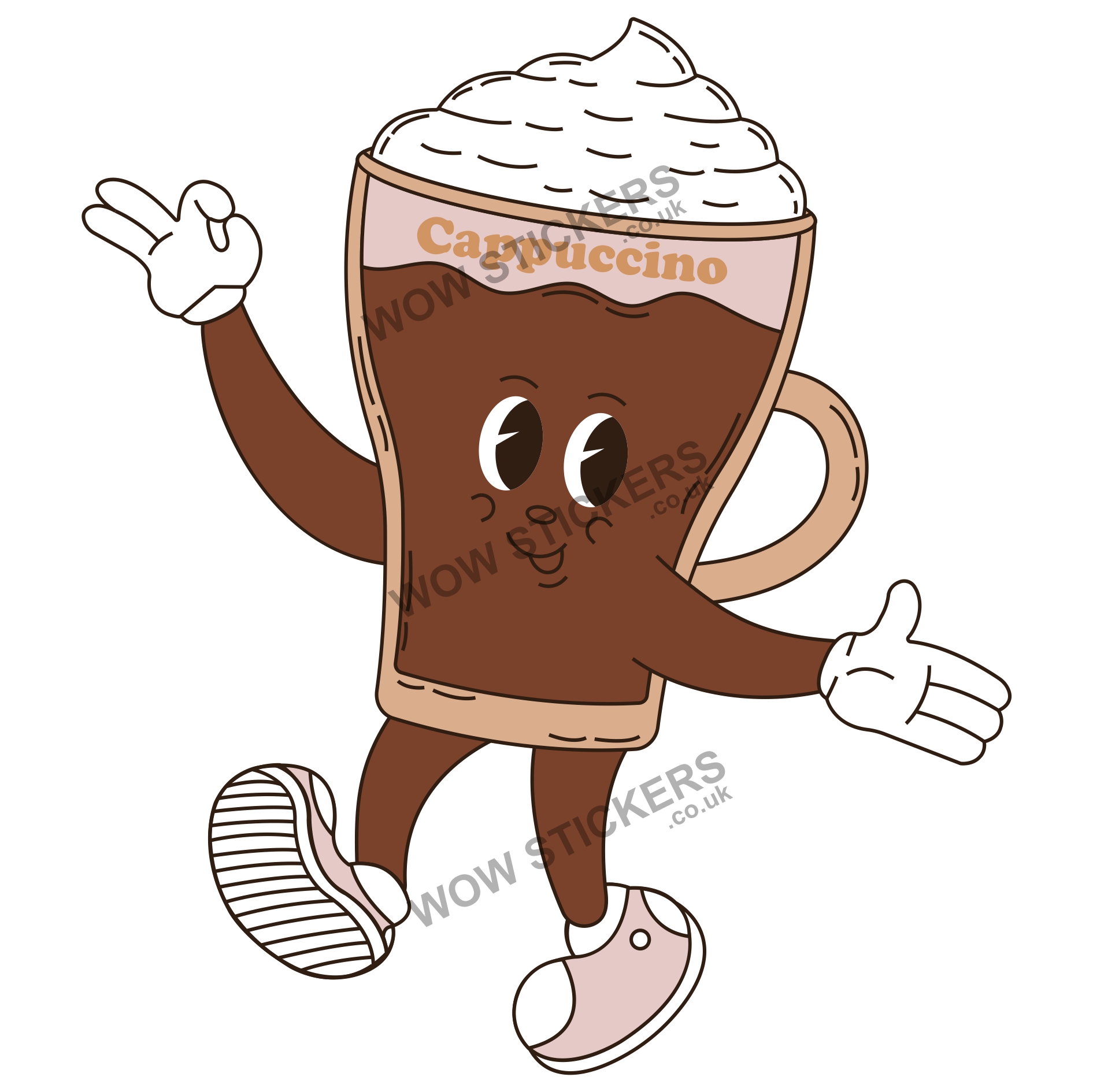 Cappuccino Food Mascot