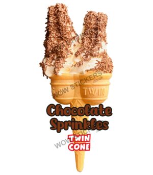 Chocolate Sprinkles Twin Cone