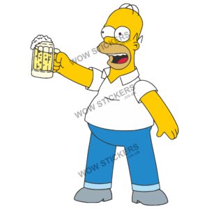 Homer Simpson with a Beer