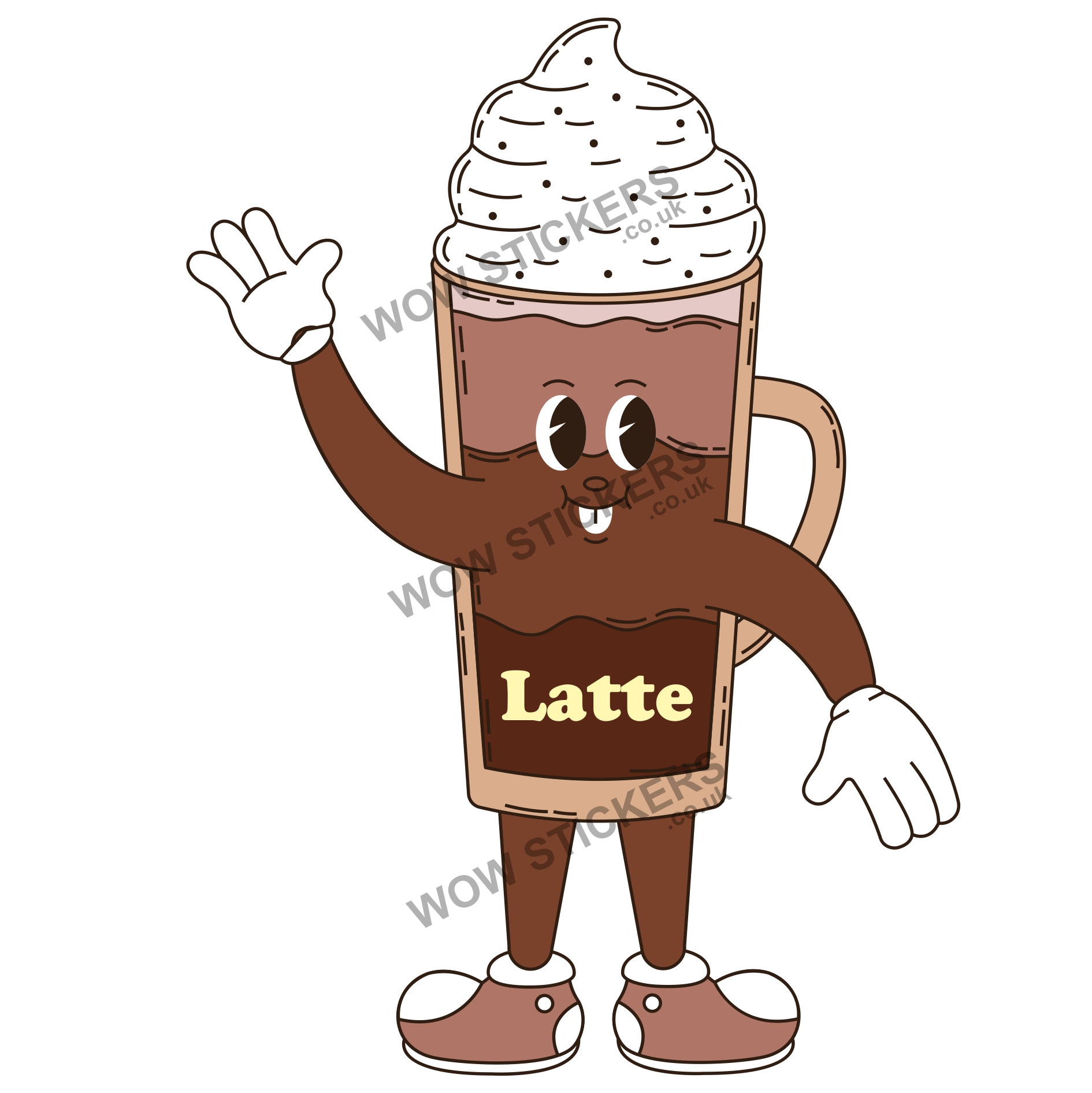 Latte Food Mascot