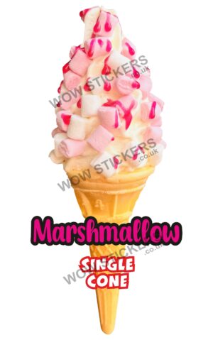 Marshmallow Cone with Sauce