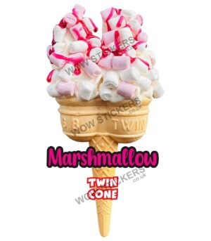 Marshmallow Twin Cone with Sauce