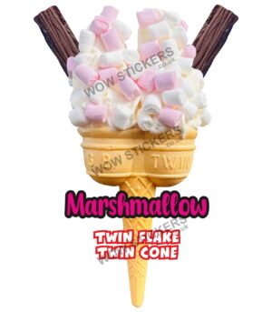 Marshmallow Twin Cone with Double Flake