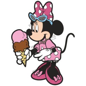 Minnie Mouse with Ice Cream