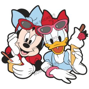 Minnie Mouse & Daisy Duck with Ice Cream