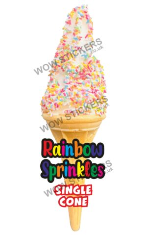 Rainbow Sprinkles Cone