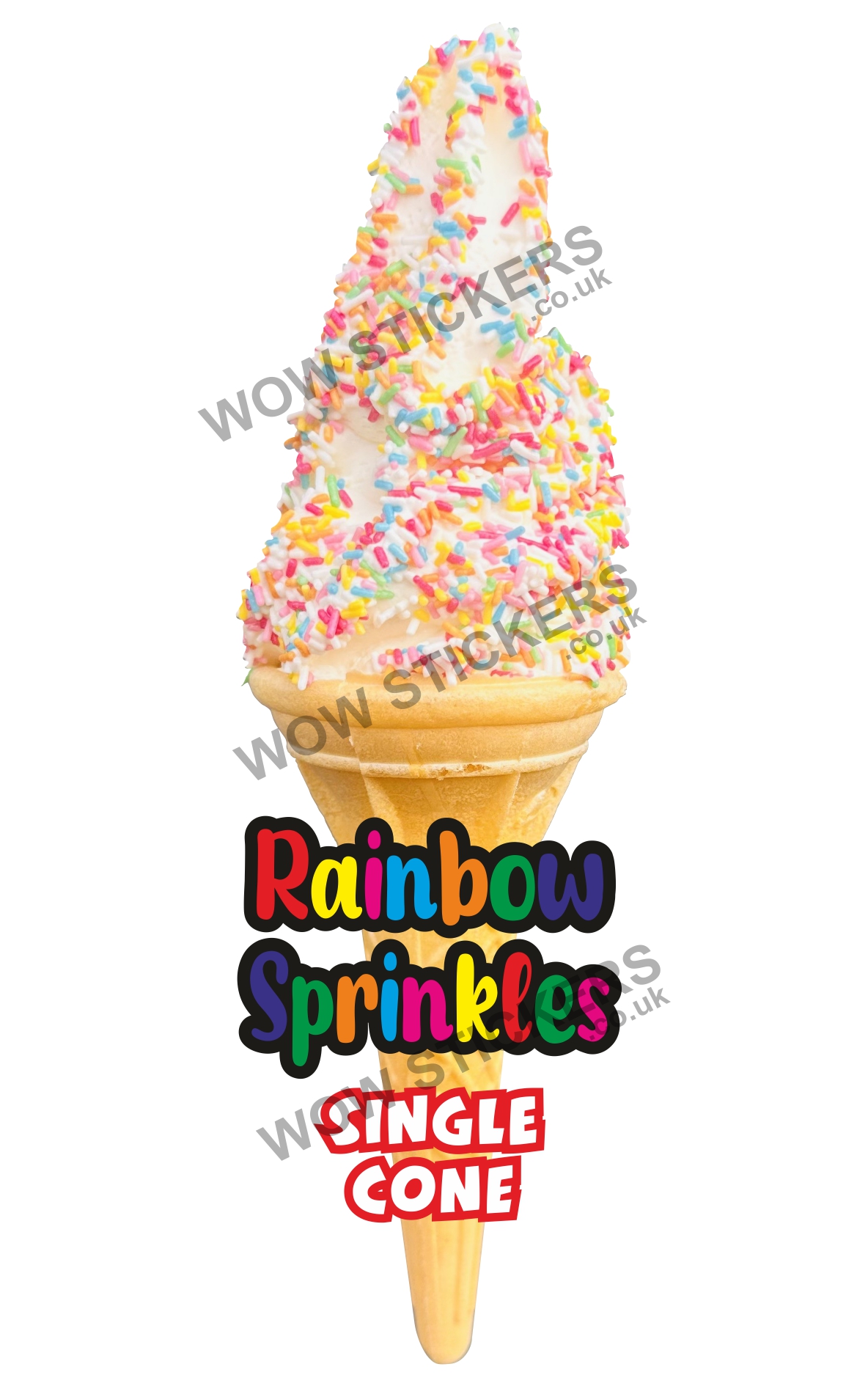 Rainbow Sprinkles Cone