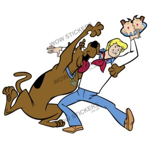 Scooby Doo and Fred with Ice Cream