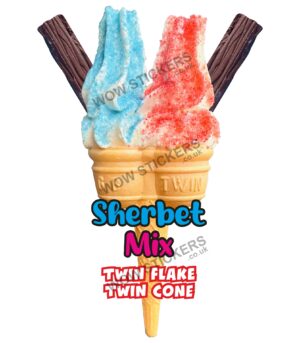 Sherbet Mix Twin Cone with Double Flake