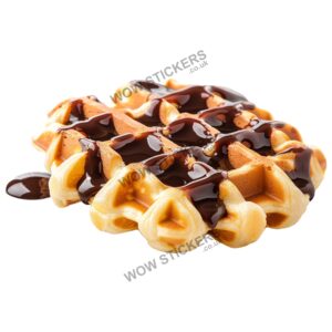 Belgian Waffle with Chocolate Sauce