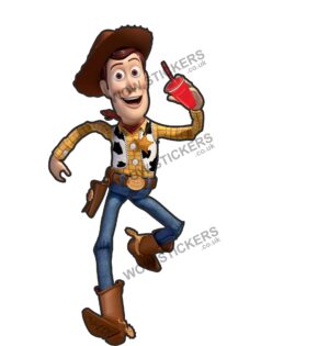 Woody from Toy Story with a Drink