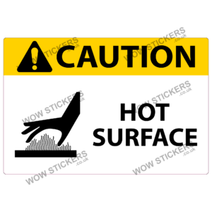 Caution Hot Surface Health & Safety Sticker