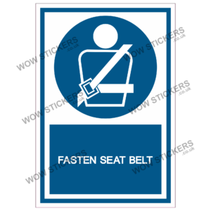 Fasten Seat Belt Health & Safety Sticker