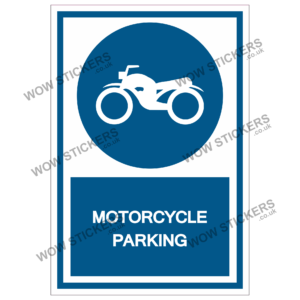 Motorcycle Parking Health & Safety Sticker