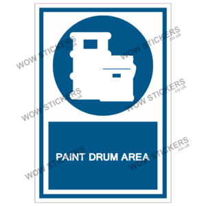 Paint Drum Area Health & Safety Sticker