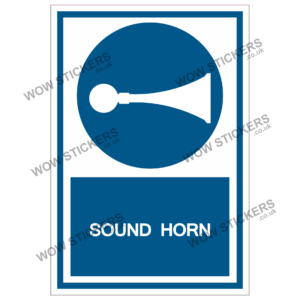 Sound Horn Health & Safety Sticker