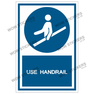 Use Handrail Health & Safety Sticker