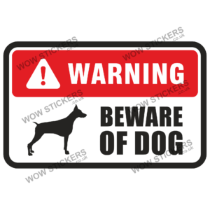 Warning Beware Of The Dog Health & Safety Sticker