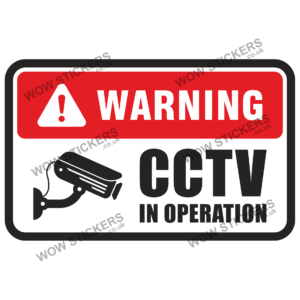 Warning CCTV in Operation Health & Safety Sticker