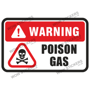 Warning Poison Gas Health & Safety Sticker