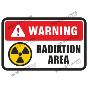 Warning Radiation Area Health & Safety Sticker