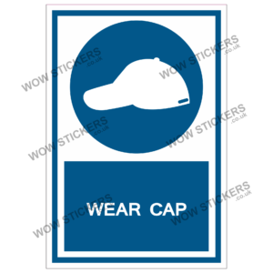 Wear Cap Health & Safety Sticker