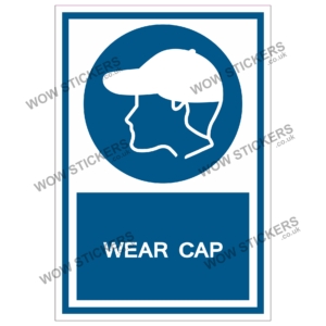 Wear Cap Health & Safety Sticker