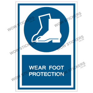 Wear Foot Protection Health & Safety Sticker