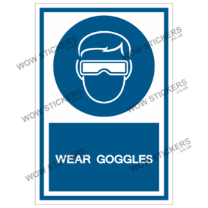 Wear Goggles Health & Safety Sticker