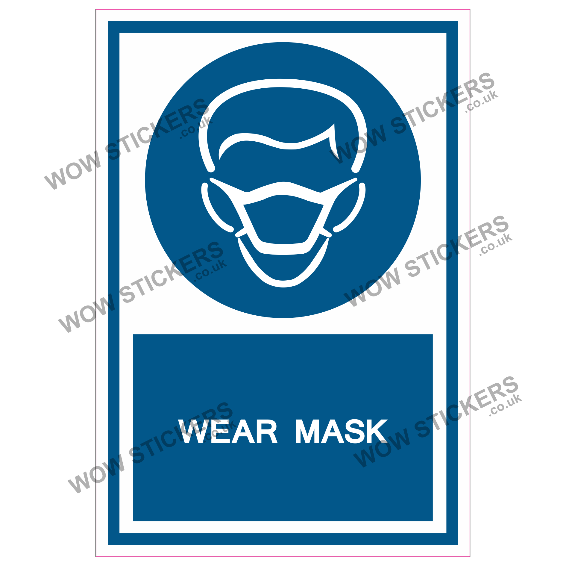 Wear Mask Health & Safety Sticker