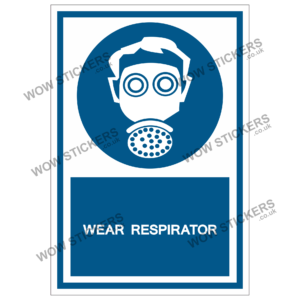 Wear Respirator Health & Safety Sticker