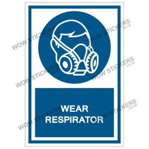 Wear Respirator Health & Safety Sticker