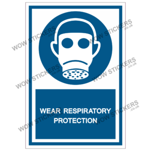 Wear Respiratory Protection Health & Safety Sticker