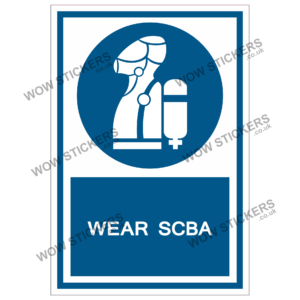 Wear SCBA Health & Safety Sticker