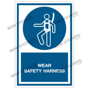 Wear Safety Harness Health & Safety Sticker