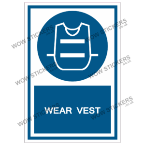 Wear Vest Health & Safety Sticker